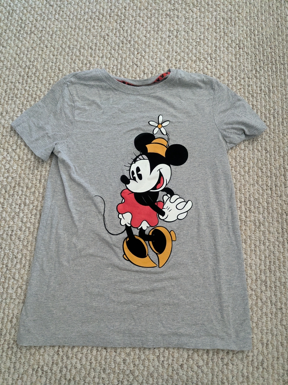 Disney Minnie Mouse Short Sleeve Tee - Grey, Red & Yellow